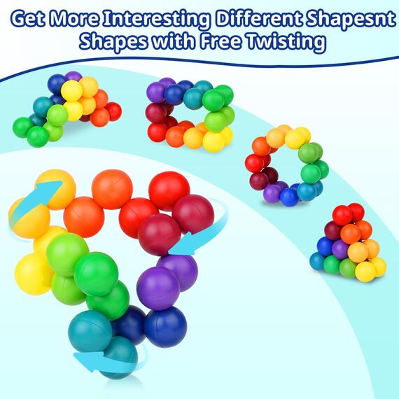 Ainiv 3D Puzzleball Sensorisches Spielzeug - Variety Stressabbauball, Massagebälle Handtrainer, Zum Abbau von Stress, Angstzuständen, Autismus - Lustiges Pädagogisches Spielzeug (Klein)