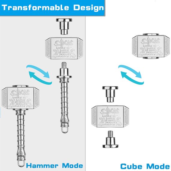 Thor Hammer Fidget-Spielzeug-Set mit Unendlichkeitssymbol, Fidget Cube Block Flippy Kette, Fidget Hammer, Schild, Fidgit Spinner, Anti-Stress-Anspannung, Geschenk für Teenager, Kinder, ADHS, Autismus