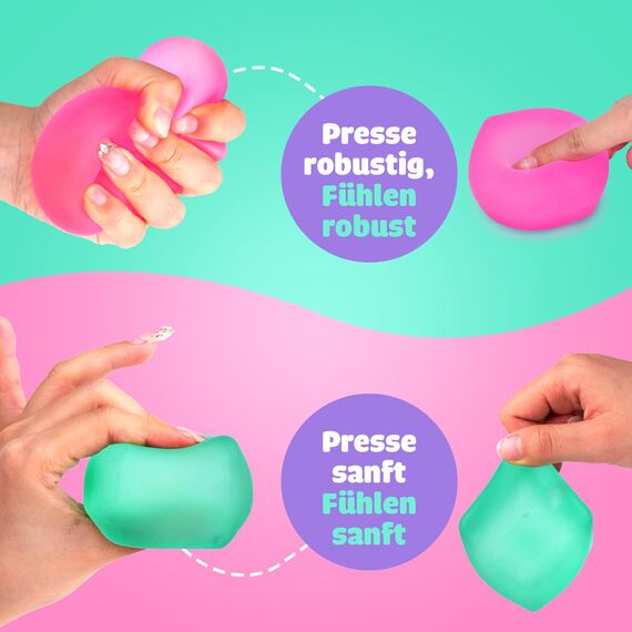 LESONG 3 Stück Sensory Stress Balls, Anti Stress bälle Anti Stress Spielzeug für Kinder Erwachsene, Squishy Ball Stressabbau für ADHD Autismus Geburtstag Klassenzimmer Geschenke
