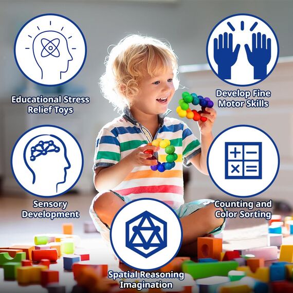 Ainiv 3D Puzzleball Sensorisches Spielzeug - Variety Stressabbauball, Massagebälle Handtrainer, Zum Abbau von Stress, Angstzuständen, Autismus - Lustiges Pädagogisches Spielzeug (Klein)