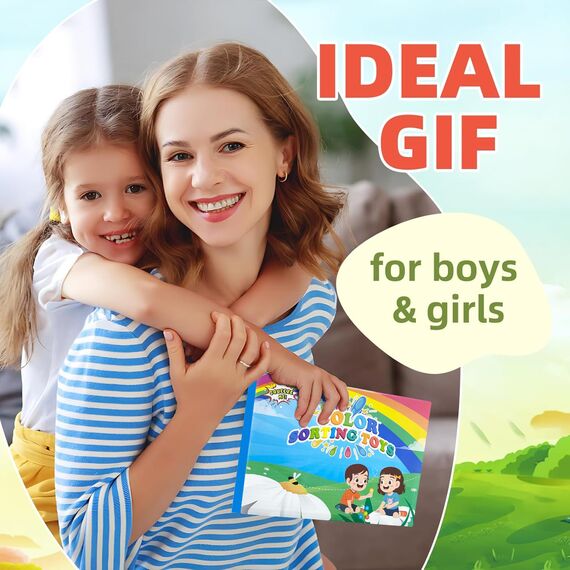 Farbsortierspielzeug, Autismus Sensorisches zum Sortieren der Farben, Anti Stress Sensorik, Farbsortierung Motorikspielzeug für ADHS Kinder Erwachsener