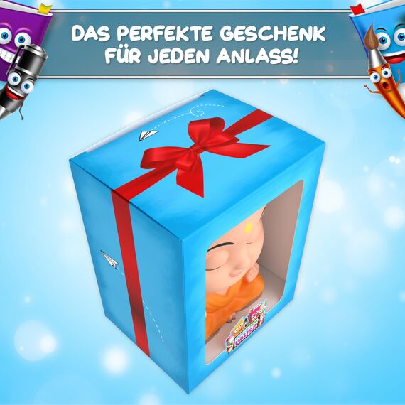 MACH MAL PAUSE® Anti Stress Buddha - der lustige Stress-Buddha ist das Geschenk für Kollegen Studenten Mitarbeiter - Gadget Büro Spielzeug - Stressball - Antistress Ball Squishy Anti Stress Würfel