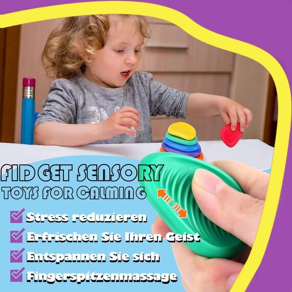 Fidget Toys Sensory Stones 6 Stück, Stressabbau Sensorik Spielzeug Anti Stress Spielzeug, Sensory Toys Für Stress, Angst, Adhs & Autismus