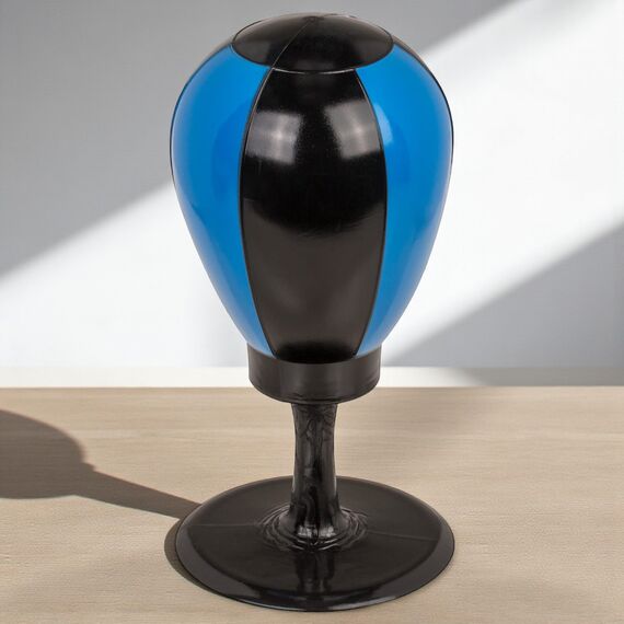 MIJOMA Schreibtisch Boxsack 16 cm – Anti-Stress Punching Ball mit Saugnapf, zufällige Farbe – Lustiger Stressabbau fürs Büro & Homeoffice