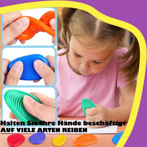Fidget Toys Sensory Stones 6 Stück, Stressabbau Sensorik Spielzeug Anti Stress Spielzeug, Sensory Toys Für Stress, Angst, Adhs & Autismus