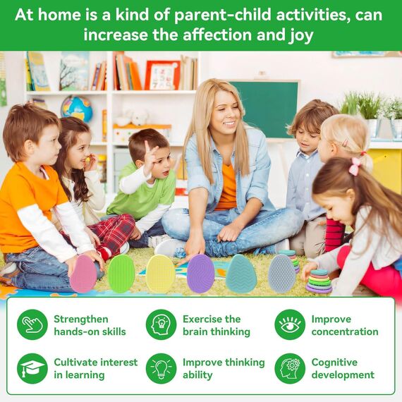 6 Stück Fidget Toys Sensory Stones, Anti Stress Spielzeug Sensorische Stone, Sensorik Spielzeug für Stressabbau , ADHS Sensory Fidget Toys für Kinder Erwachsene