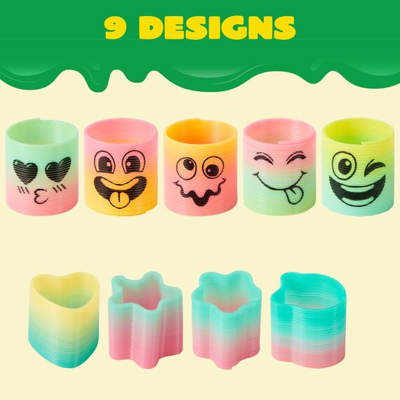 JOYIN 30 Pcs Party Mitgebsel Kindergeburtstag Regenbogen Party Gunst, Mini Kunststoff Spring Spielzeug, Fidget Stress für Karneval Preis Geburtstag Gastgeschenke Kleine Mitbringsel für Kinder