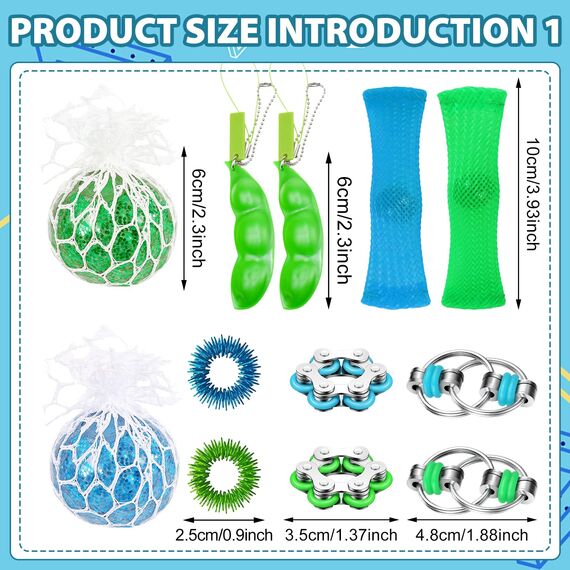 Fidget Toys ADHS Spielzeug,20 Stück Anti Stress Spielzeug adhs hilfsmittel für Kinder Erwachsene Fidget Toys for ADHS,Anti Angst Geschenke