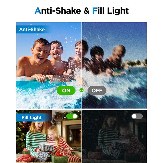 64GB Digitalkamera Kinder Fotokamera: 48MP Anti-Shake Kinderkamera Foto, Vlogging Fotoapparat für YouTube 16X Digital Zoom Appareil Foto Serienaufnahme Selfie Kompaktkamera für Fotografie