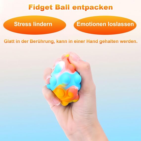 Gytera 12 Stück Stressballs, Anti Stress Spielzeug Bälle für Kinder und Erwachsene, Fidget Toys für Stressbälle, Stressball Squeeze Ball Set, Anti Stress Bälle für Zuhause, Büro, Schule