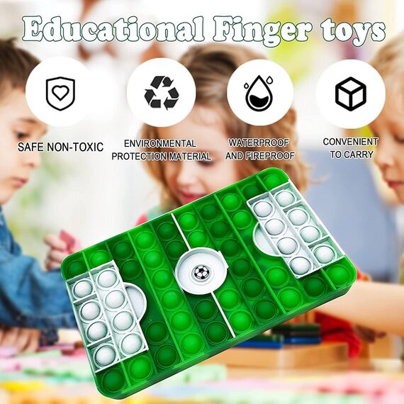 Popit Fußballfeld Fidget Toy Anti Stress Spielzeug für Kinder und Erwachsene Sensorik Bubble Fidget Toy Geeignet für Menschen mit Autismus, ADHS und Angststörungen (Fußballfelder)