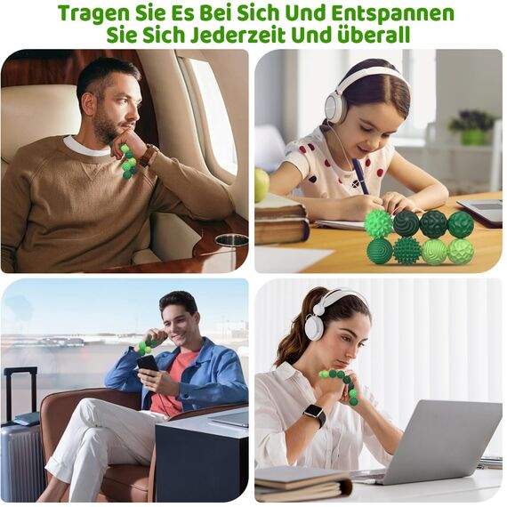 8 STK Magnetische Kugeln Stressball Fidget Balls Silikon Magnetische Stressbälle Sensorik Bälle mit 8 Texturen, Anti-Stress Spielzeug Hilfsmittel Autismus & ADHS Fidget Toys für Erwachsene Stressabbau
