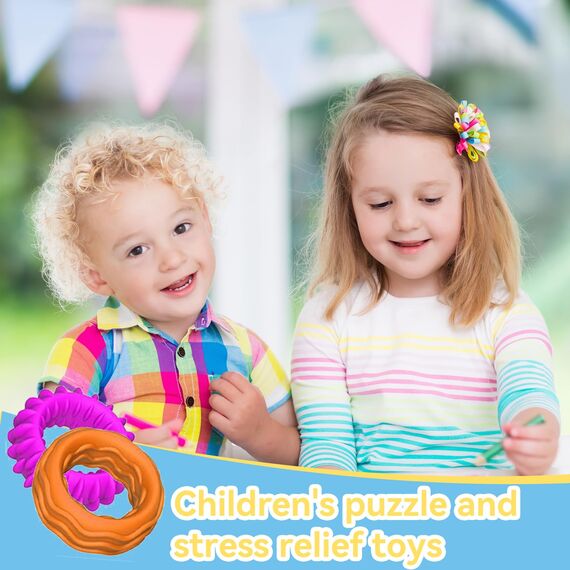 12 Stück Anti Stress Ring Squishy,2025 Fidget Ring Toys für Kinder Sensorik,Anti Stress Spielzeug Sensory,Stressring Anti Anxiety Toy ADHS Spielzeug,Fidget Toys Erwachsene Autismus Stressabbau
