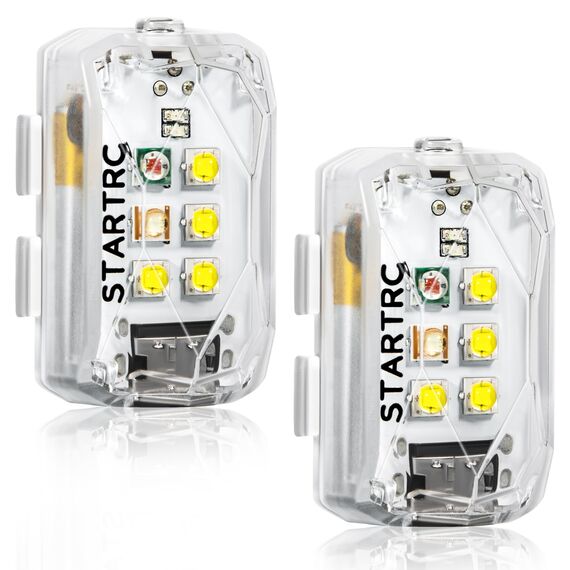 STARTRC Strobe Drone Light,Anti-Kollisionslicht,LED Drohne Blitzlicht Für FAA-Drohnen-Nachtflüge,led Blitzer Für DJI Avata 2, Mini 4 Pro,Air 3,Mavie 3,Mini 2 SE Und Alle RC-Drohnen Zubehör (2 Stück)