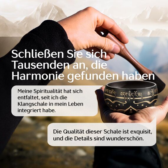 Silent Mind Klangschale Ø10 cm Bronze – Handgefertigtes Komplett-Set mit Kissen und Klöppel, für Anfänger geeignet, klarer stabiler Klang, ideal für Meditation und Achtsamkeit
