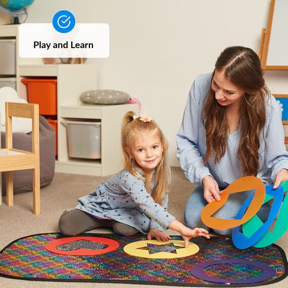 ODOXIA Autismus und Anti Stress Sensorik Spielzeug für Kinder mit Autismus und ADHS – das Sequin Fabric Sensory Board mit umklappbaren Pailletten für Autisten | Sensory Wall Matte aus Pailettenstoff