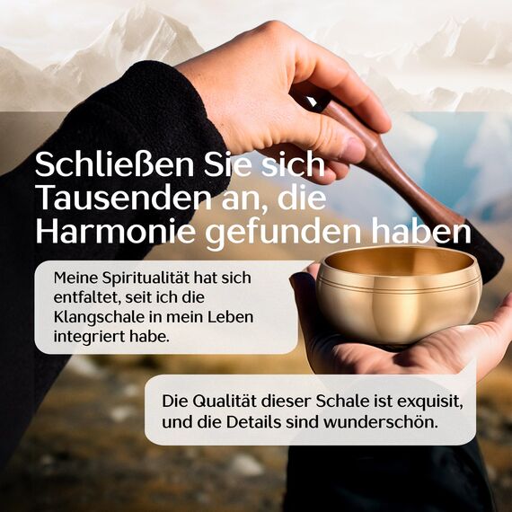 Silent Mind Klangschale Ø9 cm Bronze – Handgefertigtes Komplett-Set mit Kissen und Klöppel, für Anfänger geeignet, klarer stabiler Klang, ideal für Meditation und Achtsamkeit
