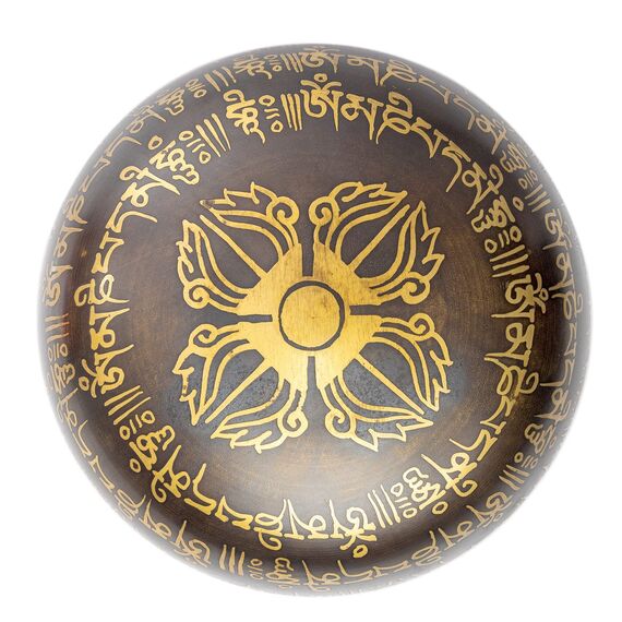 Tibetisches Klangschalen-Set – einfach zu spielen, authentisch handgefertigt für Meditation, Klangschale, Chakra, Yoga, Heilung, 10,2 cm, von Himalayan Bazaar