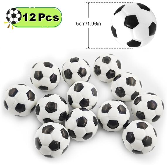 Mini Fußball 12 Stück, Mini Sportbälle, Schaumstoffbälle, Stressball Kinder, Softball Fußball, Antistressball, Fussball Klein, Fußball Stressbälle für Kinder und Erwachsene
