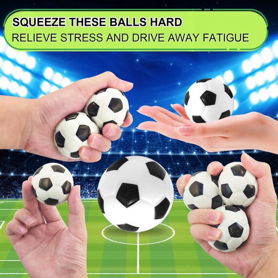 Mini Fußball 12 Stück, Mini Sportbälle, Schaumstoffbälle, Stressball Kinder, Softball Fußball, Antistressball, Fussball Klein, Fußball Stressbälle für Kinder und Erwachsene