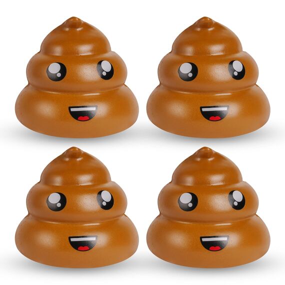 Ainiv Anti Stress Spielzeug Bälle, 4 PCS Kotform Stressball, 6cm Durchmesser Schaum Stressabbau Bälle, Stressabbau Spielzeug für Erwachsene Mitgebsel Gastgeschenke Weihnachten