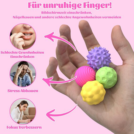 Farbe Magnetische Fidget Toys, Magnetische Anziehungskraft Stress Bälle mit Silikonhülle, Magnetkugeln Stressball Silikon Sensorik Spielzeug, Sensory Toy