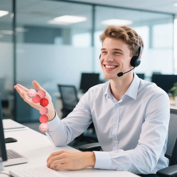 8 Stück Magnetische Fidget Toys, Magnetische Anziehungskraft Stress Bälle mit Silikonhülle, Magnetkugeln Stressball Silikon Sensorik Spielzeug, Sensory Toy ( Rosa )