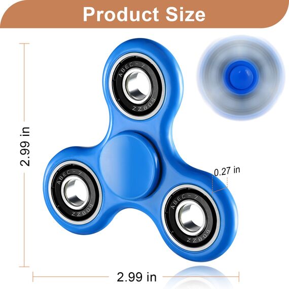 SCIONE Fidget Spinner Sensory Hand Fidget Spielzeug,Angst Stress Relief Party Geschenke für Kinder und Erwachsene Goodie Bag Stuffers(Blau)