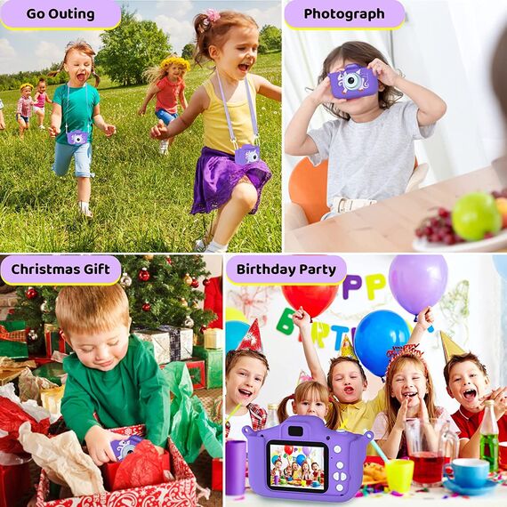 Kinder Kamera, 2.0”Display Digitalkamera ，Geschenke für 3 4 5 6 8 7 9 10 11 12Jahre Jungen und mädchen, 1080P HD Anti-Drop Fotoapparat Kinder für Geburtstagsgeschenk Weihnachten Spielzeug