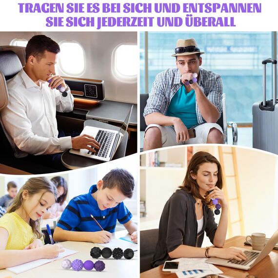 Magnetische Sensorik Bälle, Magnetisches Zappelspielzeug, Anti-Stress Spielzeug aus Silikon, Sensorisches Tastspielzeug, Magnetische Tischspiele, geeignet für Büro, Zuhause und Partys ( Lila+Schwarz )