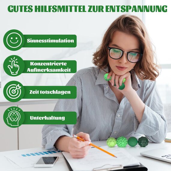 4 Stück Magnetische Fidget Toys, Magnetkugeln Stressball Silikon Sensorik Spielzeug, Magnetische Anziehungskraft Stress Bälle mit Silikonhülle, Sensory Toy, Anti-Stress Fidget Toys für Stress, Angst