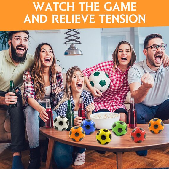 Mini Fußball 12 Stück, Mini Sportbälle, Schaumstoffbälle, Stressball Kinder, Softball Fußball, Antistressball, Fussball Klein, Fußball Stressbälle für Kinder und Erwachsene
