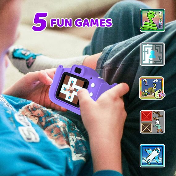 Kinder Kamera, 2.0”Display Digitalkamera ，Geschenke für 3 4 5 6 8 7 9 10 11 12Jahre Jungen und mädchen, 1080P HD Anti-Drop Fotoapparat Kinder für Geburtstagsgeschenk Weihnachten Spielzeug
