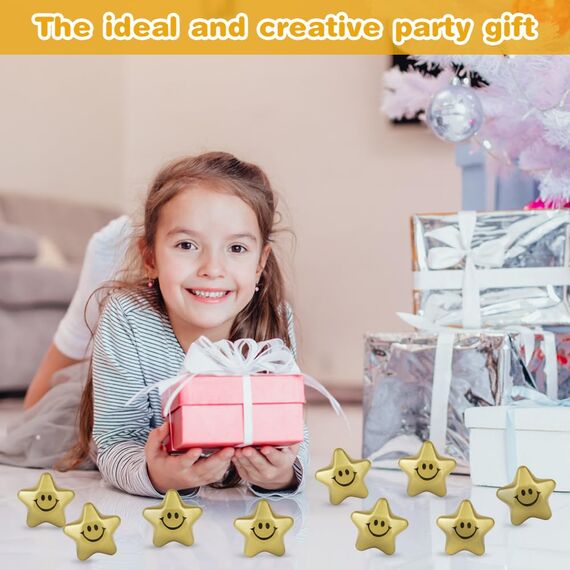 Ainiv 24 Stück Stressbälle Squeeze Ball, Stern Schaum Antistressball für Schule Belohnung Student Party Tasche Füllstoffe, Stressabbau Bälle Spielzeug für Angst Abbauen Beruhigung Kinder Erwachsene