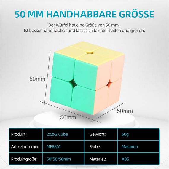 Speed Macaron Zauberwürfel Stickerless – Profi-Würfel mit Ultra-Glattem Drehen, Lebendigen Farben & Langlebiger Haltbarkeit – Schneller als das Original