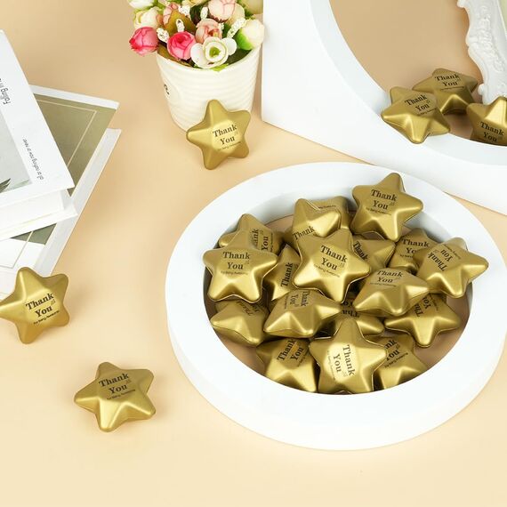 Ainiv 24 Stück Stressbälle Squeeze Ball, Stern Schaum Antistressball für Schule Belohnung Student Party Tasche Füllstoffe, Stressabbau Bälle Spielzeug für Angst Abbauen Beruhigung Kinder Erwachsene