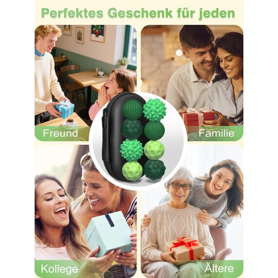 8 Stück Magnetische Fidget Toys, Magnetic Fidget Balls Magnetkugeln Stressball Silikon Magnetische Sensorik Bälle, Anti Stress Stimming Sensorik Spielzeug für Kinder & Erwachsene ADHS (Grün)