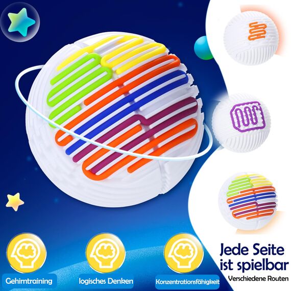 Sensorik Activity Ball mit 16 Bunte Silikonstreifen Autismus/ADHS Spielzeug ab 3 Jahre, Integrierte Aufbewahrung im Ball, Stressabbau Fidget Toy Sensory für Kinder & Erwachsene