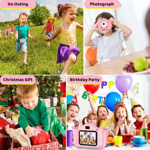 Kinder Kamera, 2.0”Display Digitalkamera ，Geschenke für 3 4 5 6 8 7 9 10 11 12Jahre Jungen und mädchen, 1080P HD Anti-Drop Fotoapparat Kinder für Geburtstagsgeschenk Weihnachten Spielzeug