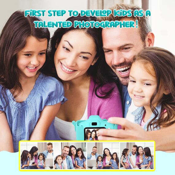 Kinder Kamera, 2.0”Display Digitalkamera ，Geschenke für 3 4 5 6 8 7 9 10 11 12Jahre Jungen und mädchen, 1080P HD Anti-Drop Fotoapparat Kinder für Geburtstagsgeschenk Weihnachten Spielzeug