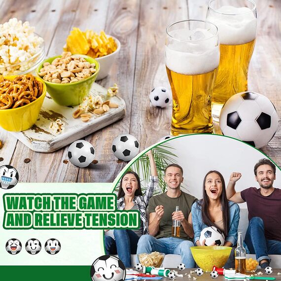 24 Stück Mini Sportbälle,5CM Antistressball,Mini Fußball,Mini Schaum Stressabbau Bälle,Schaumstoffbälle,Stressabbau Spielzeug,Anti Stress Spielzeug Bälle,Fußball Stressbälle für Kinder Erwachsener