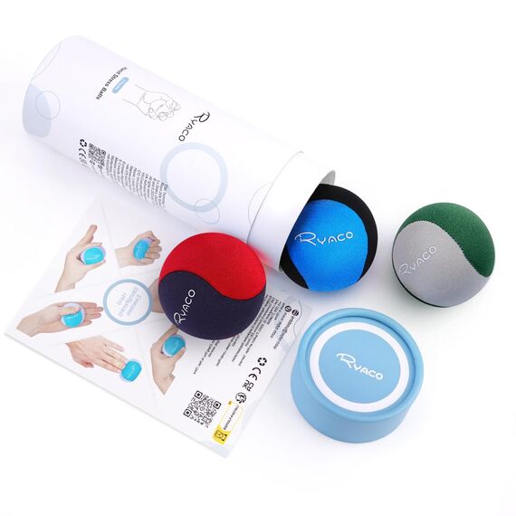 Ryaco Gel Stressball für Erwachsene - Antistressball Mit verschiedenen Stärken und Größen - Anti Stress Bälle für Konzentration - Motivierendes Knetball Spielzeug - Wutball