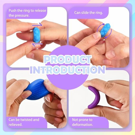 24 Stück Fidget Toys Sensory Stones, Stressabbau Erwachsene Sensorische Stone, Sensorik Spielzeug, Stressberuhigendes Spielzeug für Stress, Angst, Adhs und Autismus