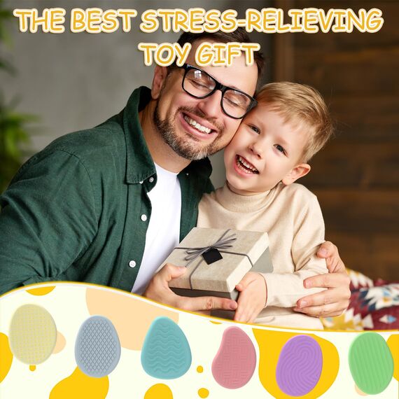 6 Stück Fidget Toys Sensory Stones, Stressabbau Erwachsene Sensorische Stone, Sensorik Spielzeug, Stressberuhigendes Spielzeug für Stress, Angst, Adhs und Autismus