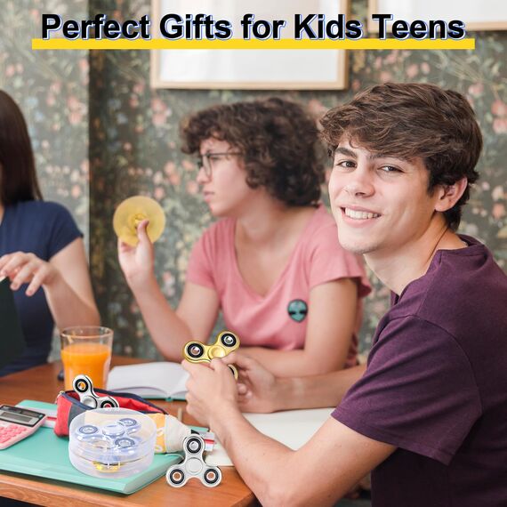 Fidget Spinner 2 Pack, Stress Angst Relief Sensory Fidget Spielzeug für Kinder Erwachsene, Coole galvanische Fidget Spinner für ADHD Autismus Geburtstag Gifts Klassenzimmer Preise für Jungen Mädchen