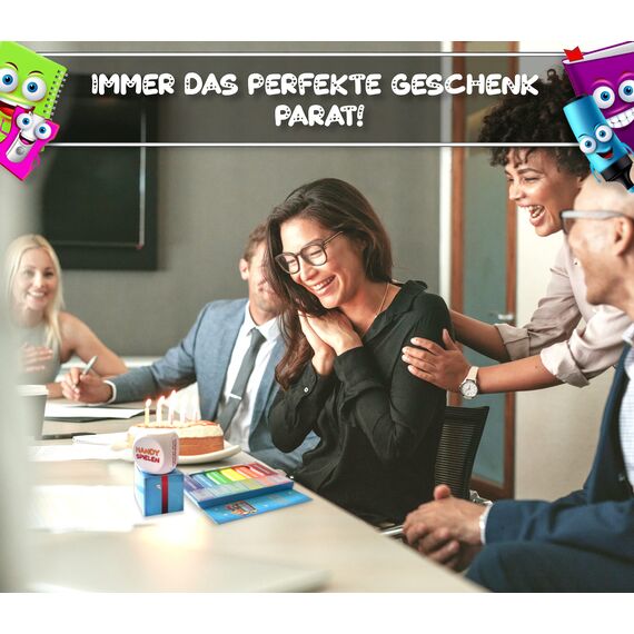 MACH MAL PAUSE® Anti Stress Würfel 2er Set - die bunten Stresswürfel mit 6 lustigen Aktionen zum Stressabbau sind das Geschenk für Kollegen Studenten Freunde - Büro Spielzeug für Mitarbeiter