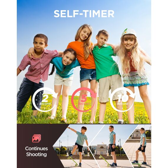 48MP Digitalkamera Kinder Fotokamera: 64GB Anti-Shake Kinderkamera Foto Vlogging Fotoapparat für YouTube 16X Digital Zoom Appareil Foto Serienaufnahme Selfie Kompaktkamera für Fotografie