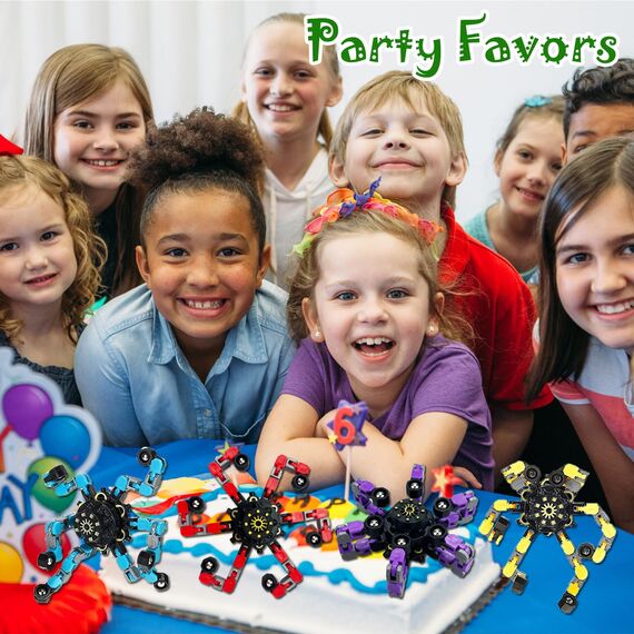 Transformable Fidget Spinner, Robot Finger Toy with Chain, Stress Relief Toy for Adults and Teens (20)