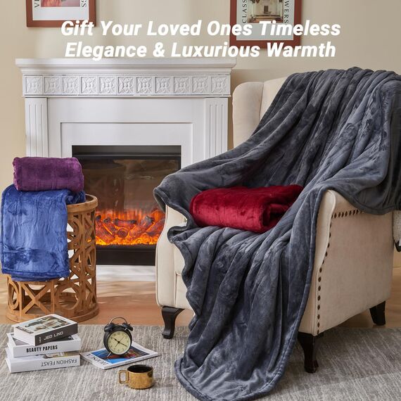 Qieryun Heizdecke Mit Abschaltautomatik, Heizdecke 130x180CM 10 Heizstufen und 8h Auto-Off Gürtel Überhitzungsschutz, Flanell-Bezug maschinenwaschbar, Heißdecken für Schlafzimmer, Wohnzimmer, Büro