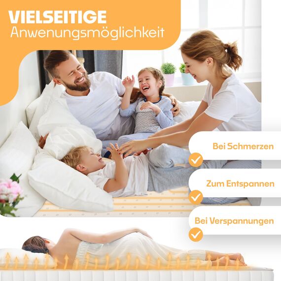 KESSER® Wärmeunterbett 150x80cm mit Abschaltautomatik Fernbedienung | Heizdecke mit 3 Temperaturstufen | Wärmebettunterlage fürs Bett Matratzenheizung | Wärmedecke aus weichem Vlies Heizkissen Weiß